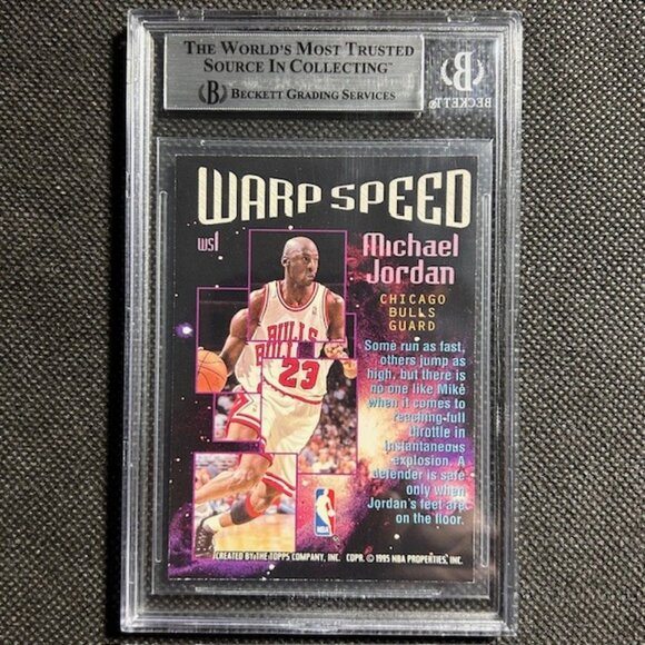 1995 Stadium Club Warp Speed Michael Jordan #WS1 – BGS 9 MINT – Bulls GOAT - Picture 3 of 3